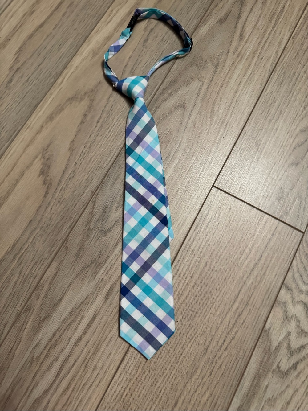 Plaid Multi-Blue boys Necktie
